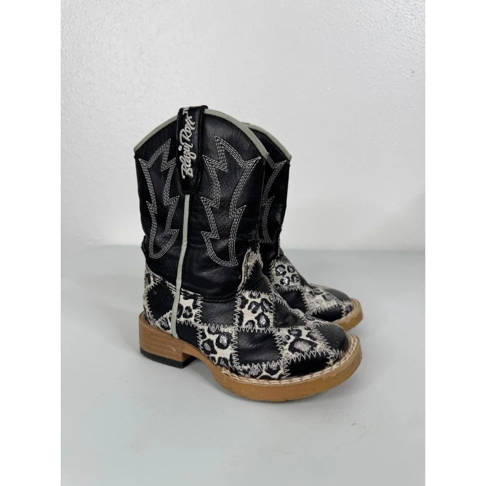 Blazin Roxx Miley Patchwork Western‎ Boots Toddler Size 4.5